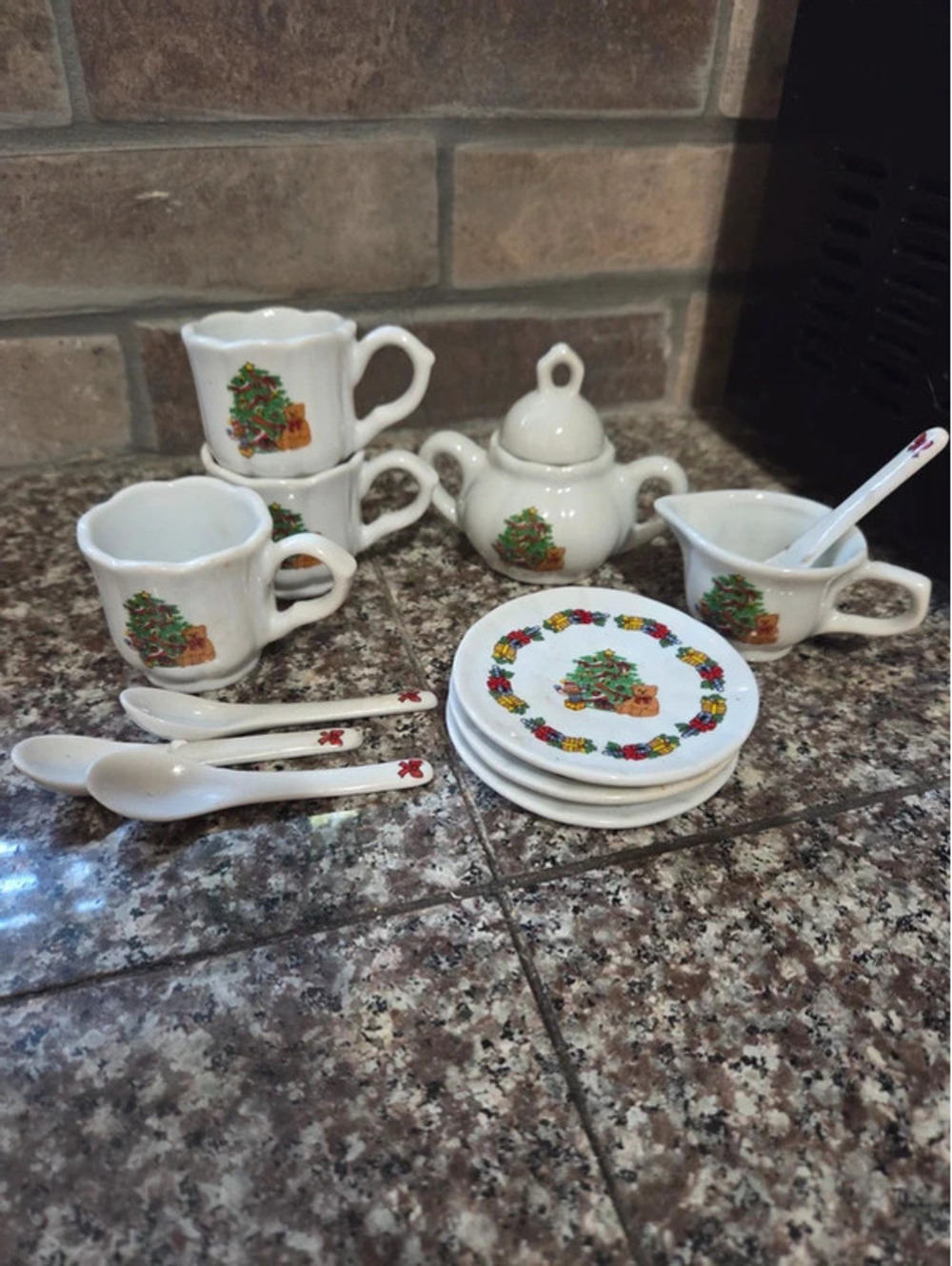 Vintage Porcelain Mini Christmas Set